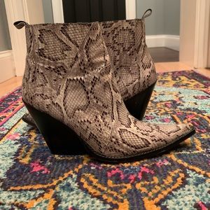 Jeffrey Campbell snakeskin boots western flair
